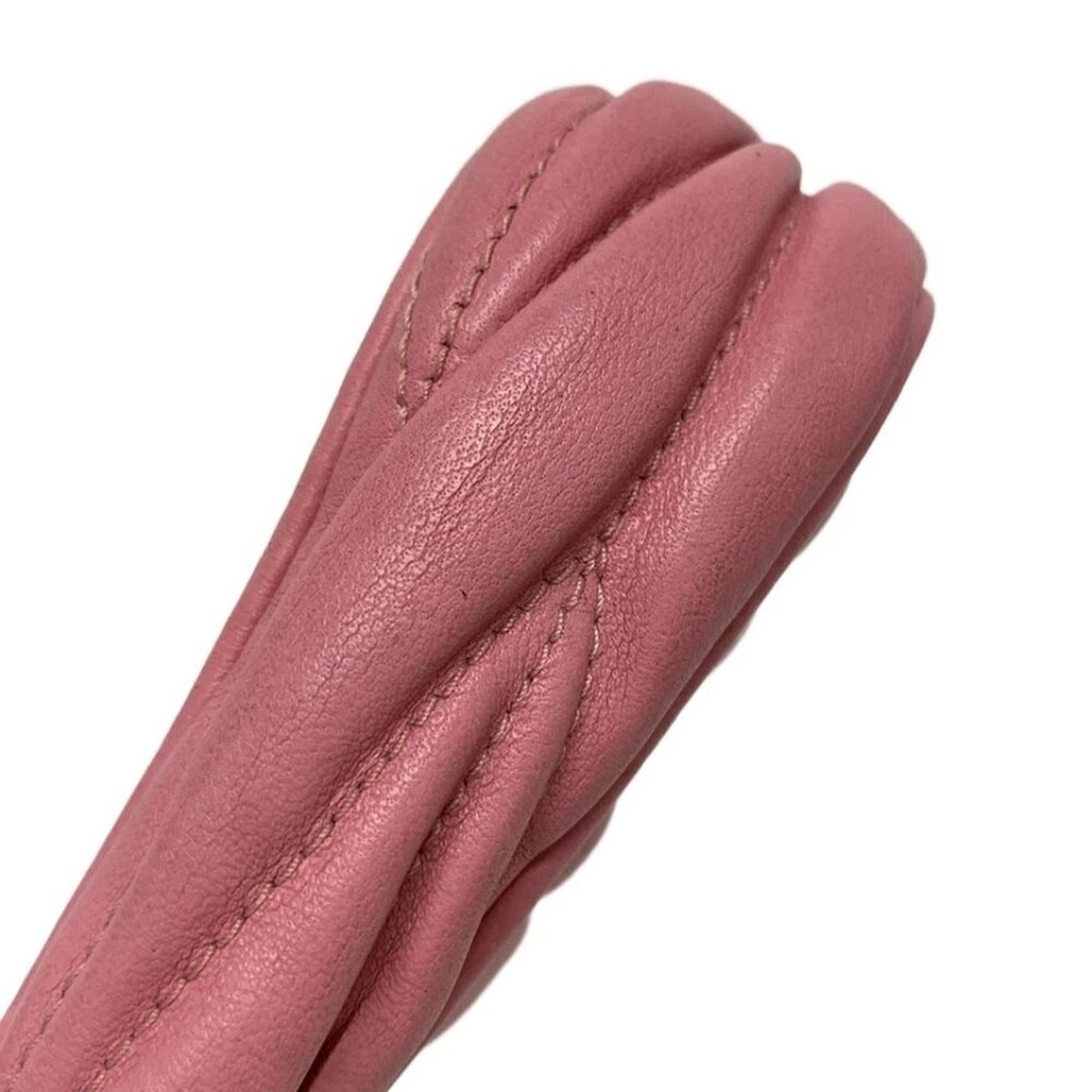 miumiu Matelasse Pink Leather Clutch Bag 422-052625 - Picture 8 of 14